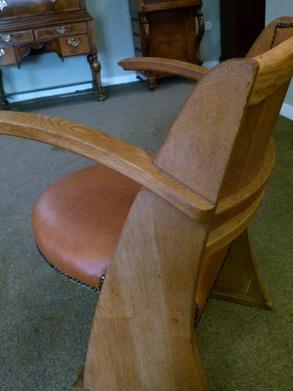 Ernest Gomme of High Wycombe - A set of five light oak 'Cromwell' chairs, comprising: four standards - Image 7 of 8