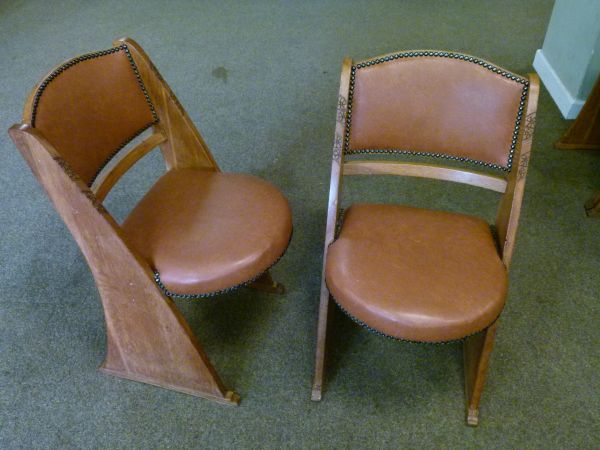 Ernest Gomme of High Wycombe - A set of five light oak 'Cromwell' chairs, comprising: four standards - Image 2 of 8
