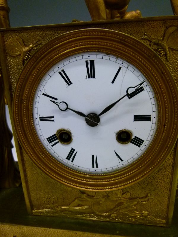 Mid 19th Century French gilt brass mantel clock with silk suspension, Vincenti and Cie, Paris, the - Image 3 of 8