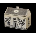 Rare 19th Century Anglo-Indian Vizagapatam ivory sewing box in the form of a Colonial house, the