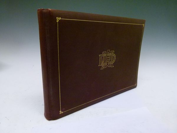 Great Northern Railway Interest - Leather bound hand written album presented to A.W. Denniss, Loco - Image 2 of 9