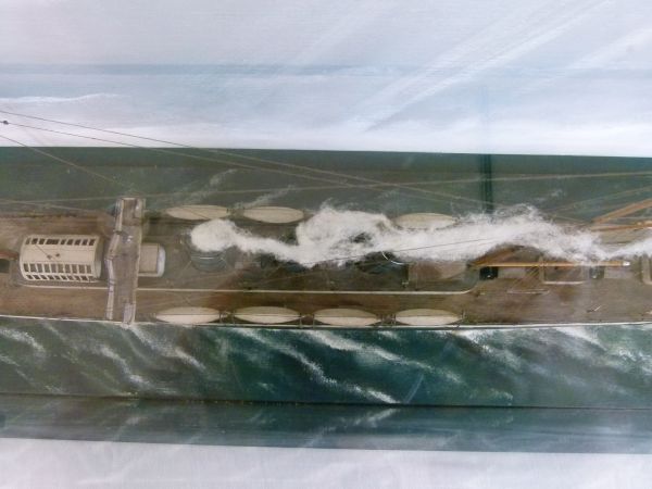 Early 20th Century waterline model of the late 19th Century steam-sail passenger ship 'Paris', the - Image 8 of 9