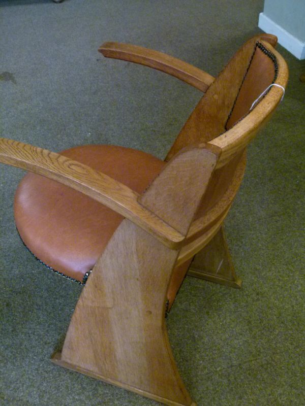 Ernest Gomme of High Wycombe - A set of five light oak 'Cromwell' chairs, comprising: four standards - Image 8 of 8