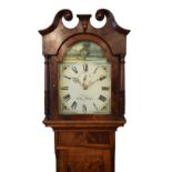 19th Century oak and mahogany-cased painted dial 30-hour longcase clock, Thomas Gatward, Saffron