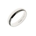 Cartier - Platinum wedding band stamped Cartier Pt 950 HJ6002, approx size T, 6.4g approx Condition: