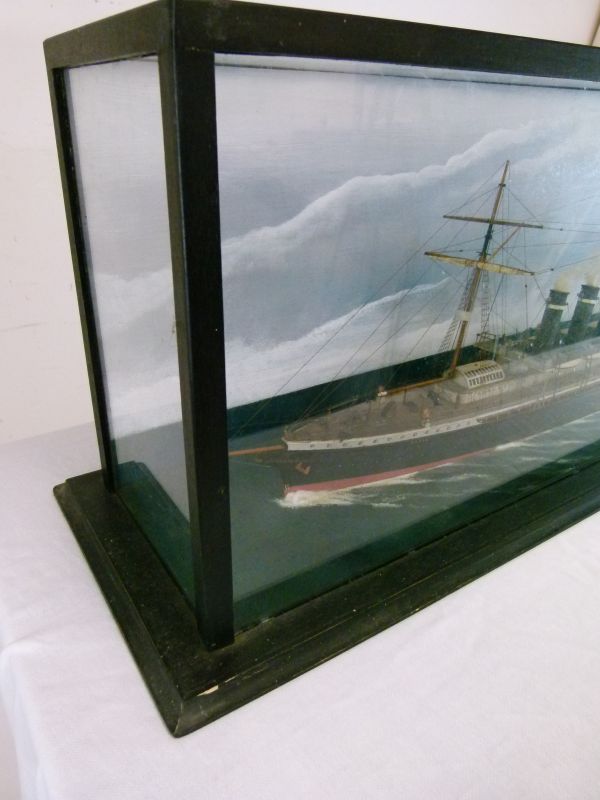 Early 20th Century waterline model of the late 19th Century steam-sail passenger ship 'Paris', the - Image 2 of 9