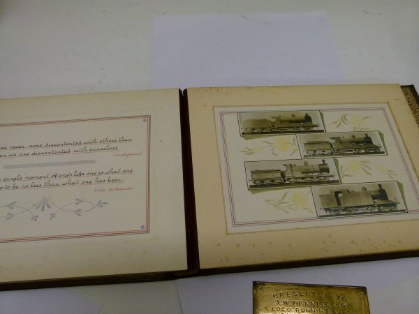 Great Northern Railway Interest - Leather bound hand written album presented to A.W. Denniss, Loco - Image 9 of 9