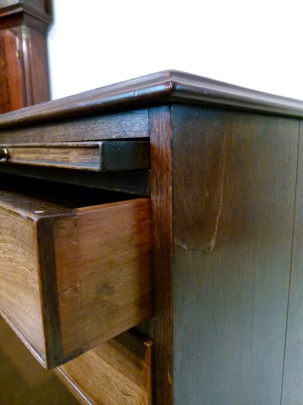 19th Century mahogany chest of drawers with brushing slide, in the George III taste and of small - Image 6 of 8