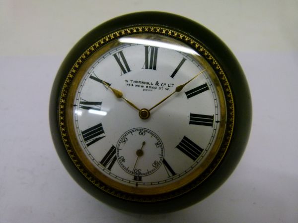 Late 19th/early 20th Century Swiss desk timepiece, retailed by W. Thornhill & Co Ltd, 144 New Bond - Image 3 of 6