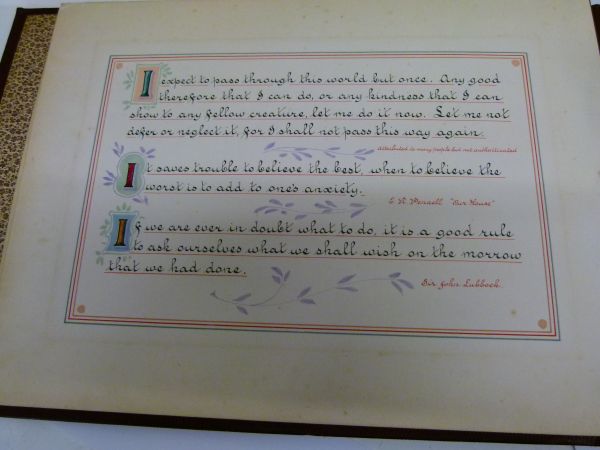 Great Northern Railway Interest - Leather bound hand written album presented to A.W. Denniss, Loco - Image 5 of 9