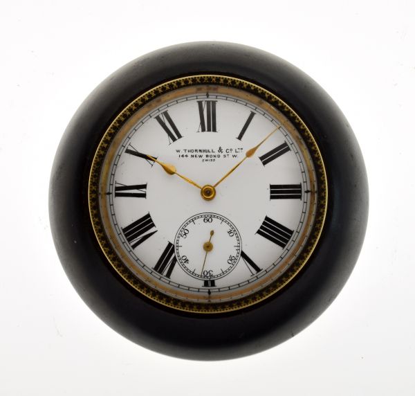 Late 19th/early 20th Century Swiss desk timepiece, retailed by W. Thornhill & Co Ltd, 144 New Bond