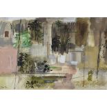 John Piper (1903-1992) - Watercolour and bodycolour - Lawrenny, signed and inscribed 'Lawrenny 1.1.