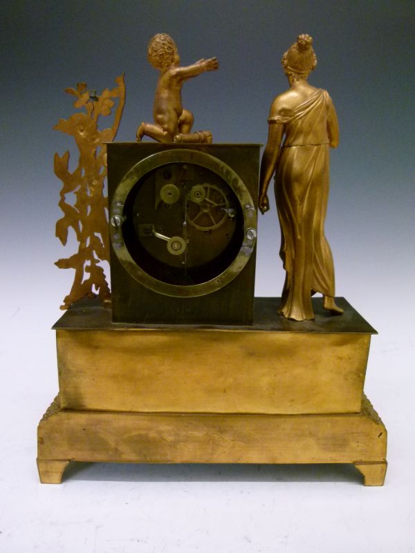 Mid 19th Century French gilt brass mantel clock with silk suspension, Vincenti and Cie, Paris, the - Image 6 of 8