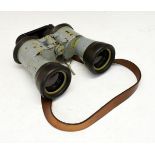 Pair of World War II German 7x50 Kriegsmarine binoculars by Carl Zeiss, grey painted and with