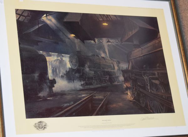 Railway Interest - David Shepherd - Signed print - 'Willesden Sheds', together with Terrence - Image 3 of 3