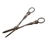 Pair of Victorian silver grape scissors, London 1859, 3.6toz approx Condition: