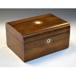 Victorian figured walnut trinket box Condition: