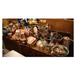 Large selection of copper to include; kettles, Jersey cans, measures, moulds etc Condition: