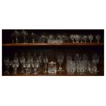 Selection of cut glass to include; a part suite of drinking glasses etc Condition: