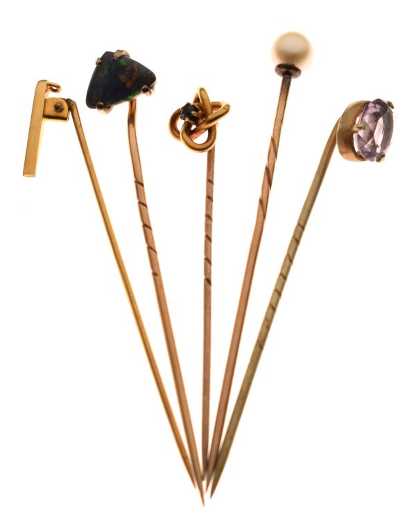 Five various stickpins Condition: