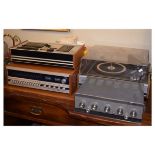 Assorted audio equipment to include; Tandberg TCD310 cassette player, TR-1040 FM stereo receiver,