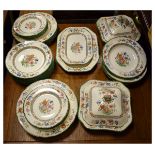 Quantity of Copeland Spode 'Chinese Rose' pattern dinner wares to include; covered vegetable dishes,