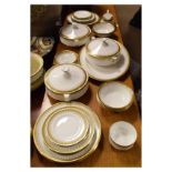 Paragon 'Athena' part dinner service to include; three two handled lidded vegetable dishes, oval