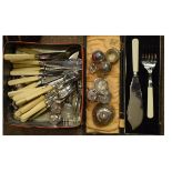 Quantity of silver plated flatware, condiments etc Condition: