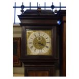 Mid 18th Century oak-cased eight day brass dial longcase clock, John Fordham, Dunmow, No.389, the