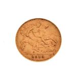 Gold Coin - Edward VII half sovereign, 1910 Condition: