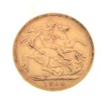 Gold Coin - Edward VII sovereign, 1904 Condition: