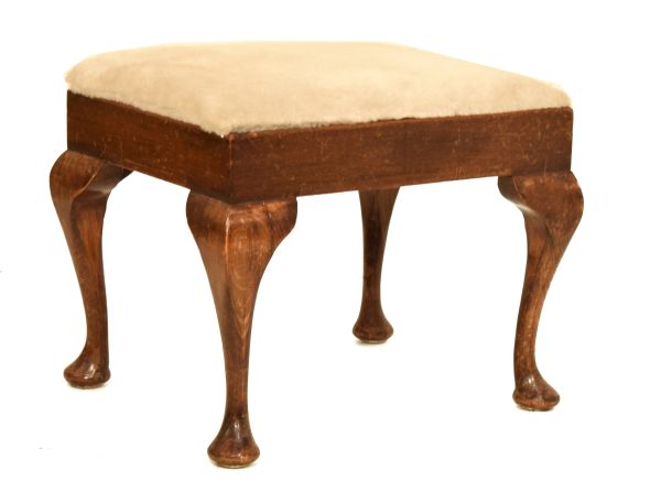 Early 20th Century beech stool on cabriole supports Condition: