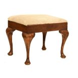 Early 20th Century beech stool on cabriole supports Condition:
