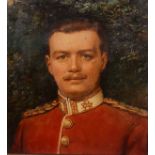 English School - Early 20th Century - Oil on board - Portrait of Captain Ronald Madoc Tierney Rose