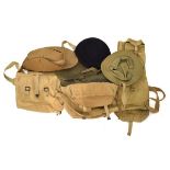 Group of Military issue canvas bags to include; an example by Finnigans Ltd dated 1945, BS Ltd 1953,