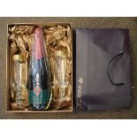 Wines & Spirits - 75cl bottle Mulberry Brut Grande Reserve Champagne, together with a pair of