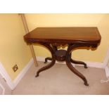 A Regency rosewood card table from the e