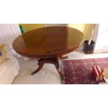 A Regency rosewood side table on lyre-en