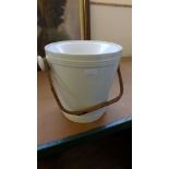 A 19th century white porcelain slop pail