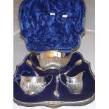 SILVER BATCHELORS TEA SET HALLMARKED SHEFFIELD & LONDON 1908 BY WILLIAM HUTTON 495 gms