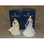 TWO ROYAL DOULTON FIGURES ISABEL & SPRING MORNING BOXED