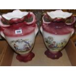 PAIR OF REPRODUCTION CHINA VASES