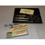 REIFLER GERMAN COMPLETE BOXED SET OF DRAFTMENS TOOLS & OTHERS