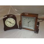 SMITHS BAKELITE ALARM CLOCK & SMALL DECO STYLE ELECTRIC CLOCK