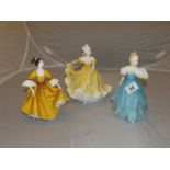 ROYAL DOULTON "STEPHANIE" HN2807 1976, "NINETTE" HN2379 468/70, "ENCHANTMENT HN2178 330/1958