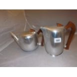 PIQUOT WARE TEA POT & WATER JUG