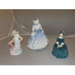 ROYAL DOULTON CHILDHOOD MEMORIES "DRESSING UP" 2006, "ALICE" HN3368 1990,"CHERIE"HN2341 450/65