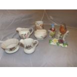 SUGAR & CREAMS ROYAL WINTON,GEOBEL BIRD, COMMEMORATIVE JUG & OTHER CHINA