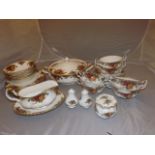 ROYAL ALBERT OLD COUNTRY ROSES 6SOUP BOWLS&SAUCERS, 6 PLATES, 6 DESSERT BOWLS, GRAVY BOAT &