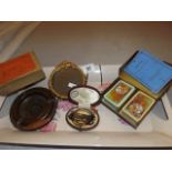 MIXED LOT VINTAGE GLASSES ,PLAYING CARDS SMALL PHOTO FRAME